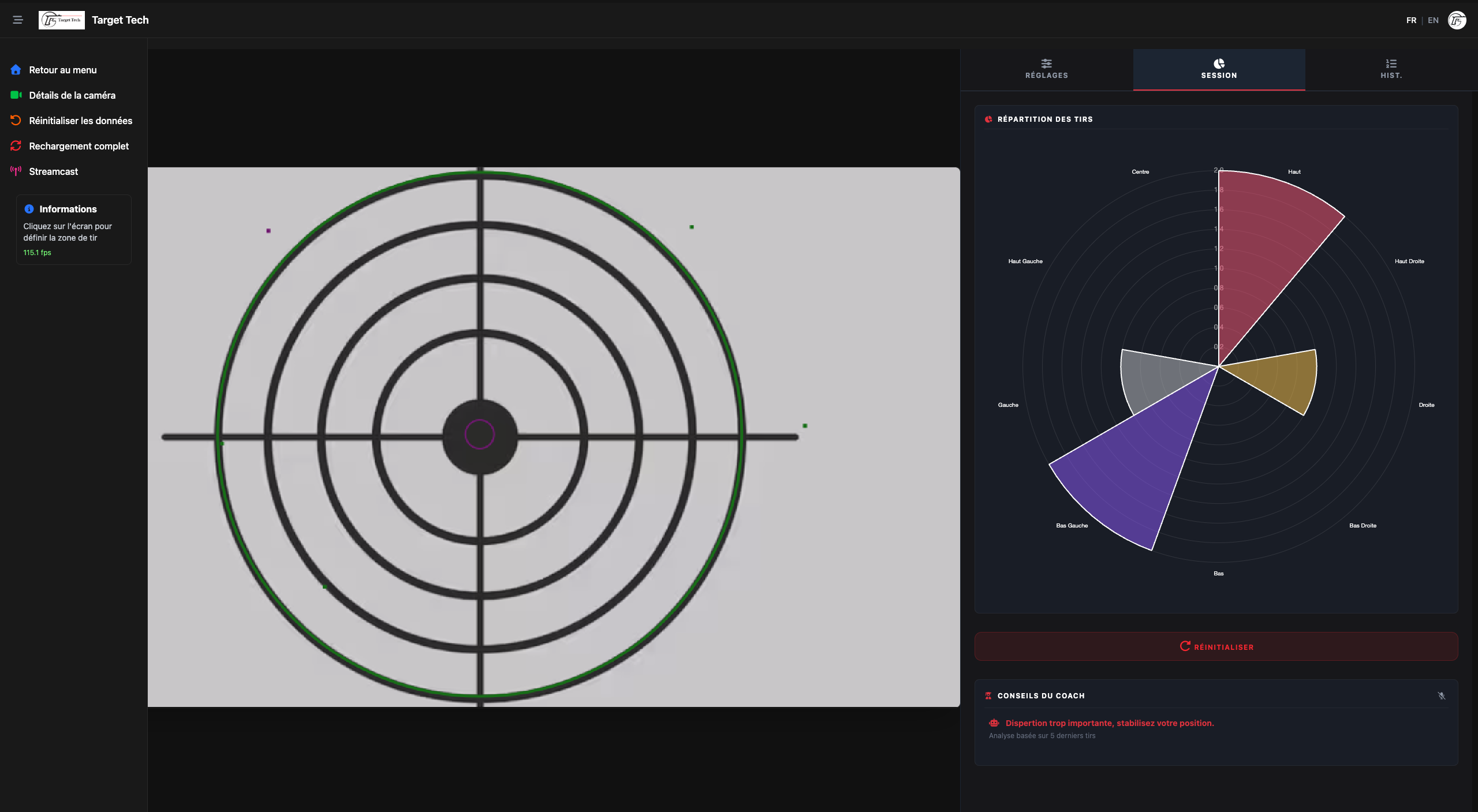 Interface Target Tech Complète