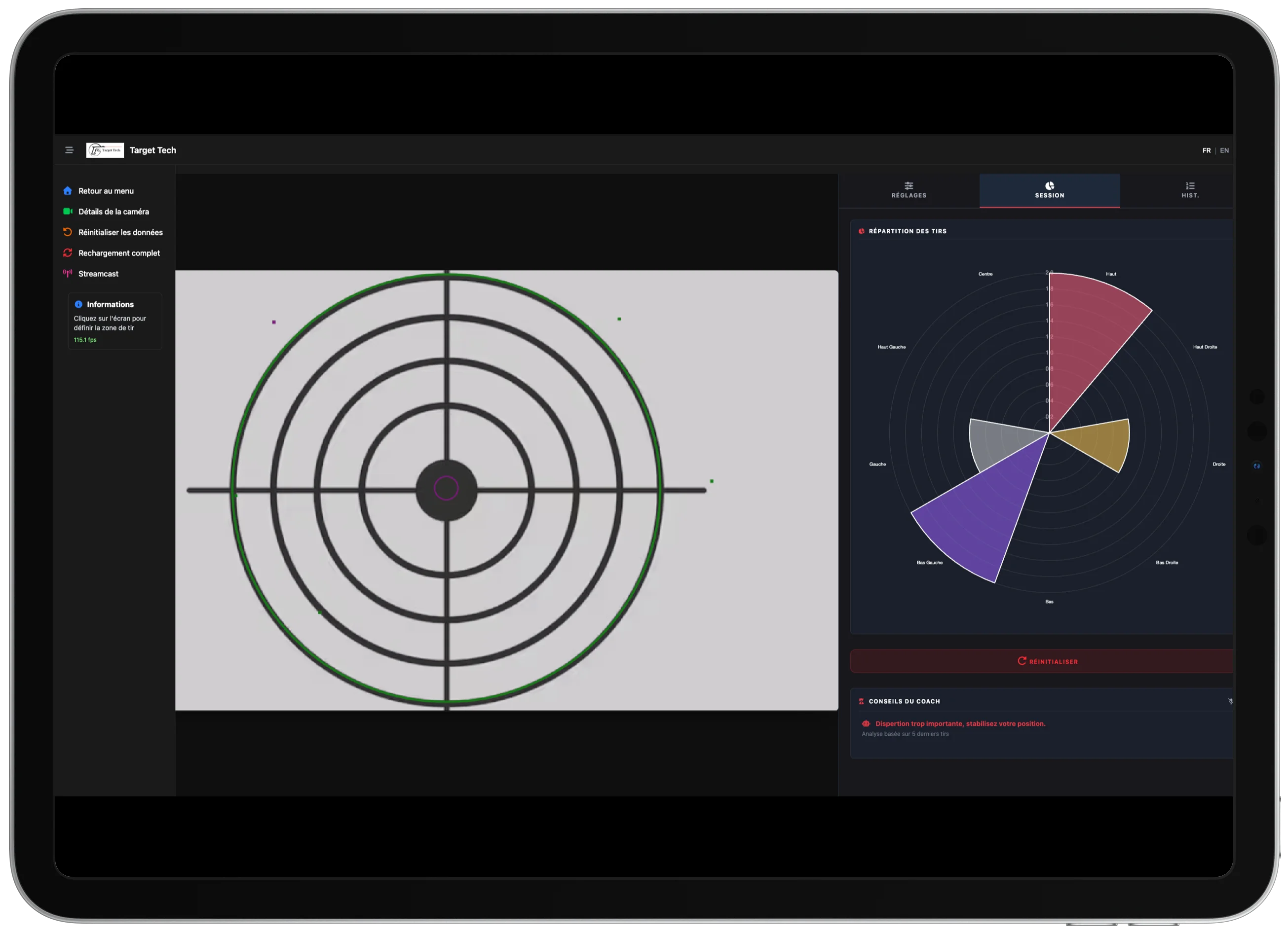 Target Tech sur iPad